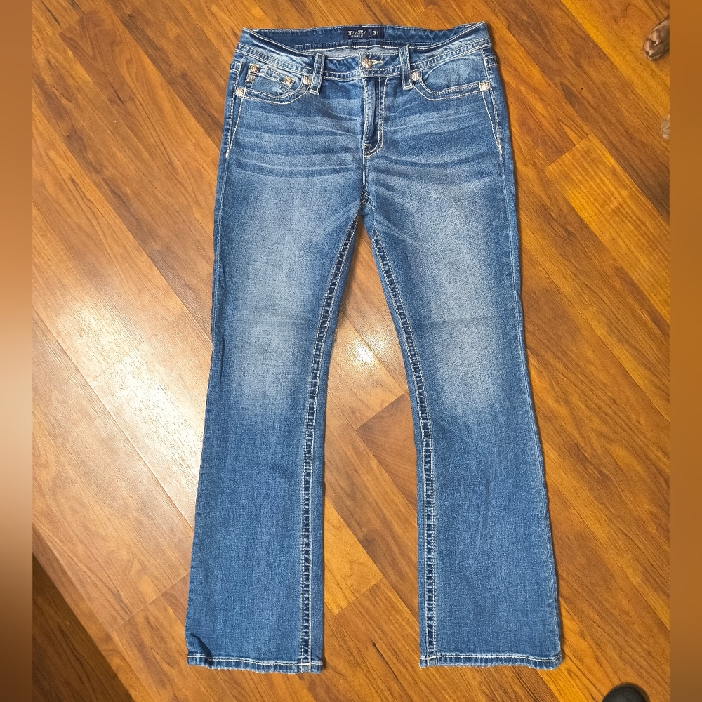 Miss Me Blue Embellished Boot Cut Jeans